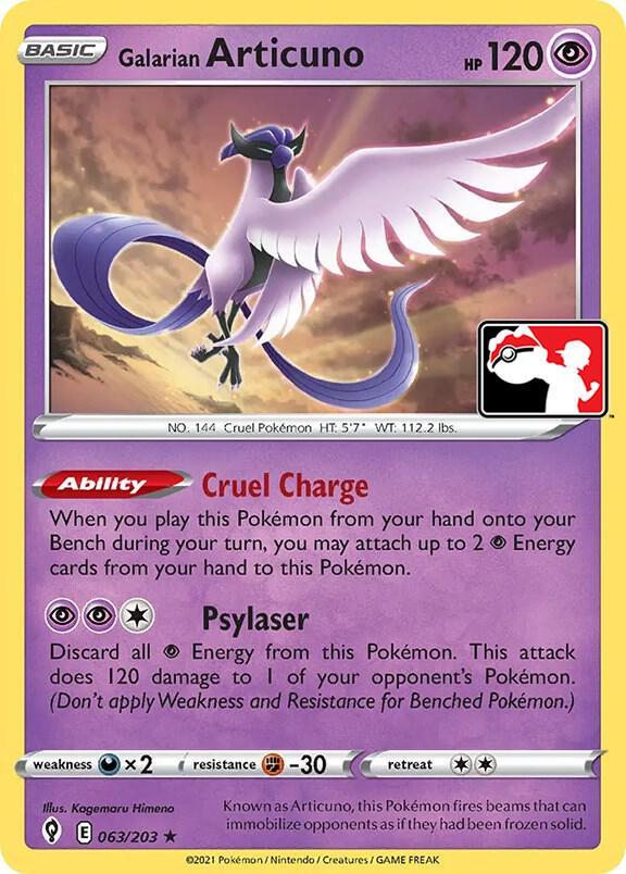 Evolving Skies Galarian Articuno [Prize-Pack] Pokémon card